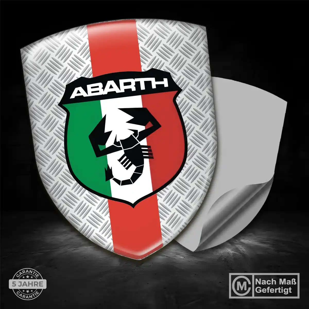 Abarth Aufkleber 3D Gel Emblem Elegantes Design