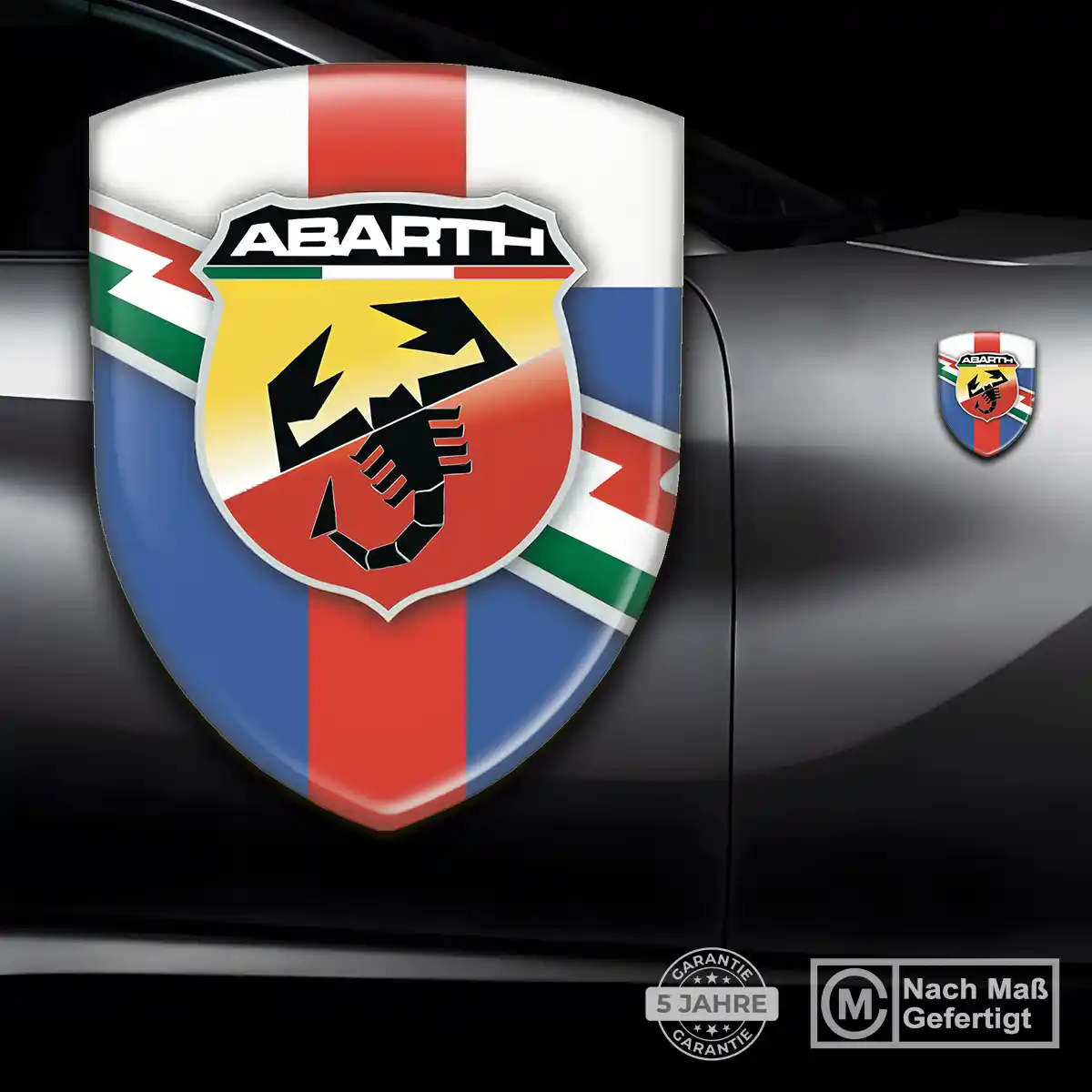 Abarth Aufkleber 3D Gel Emblem Erstklassige Qualität