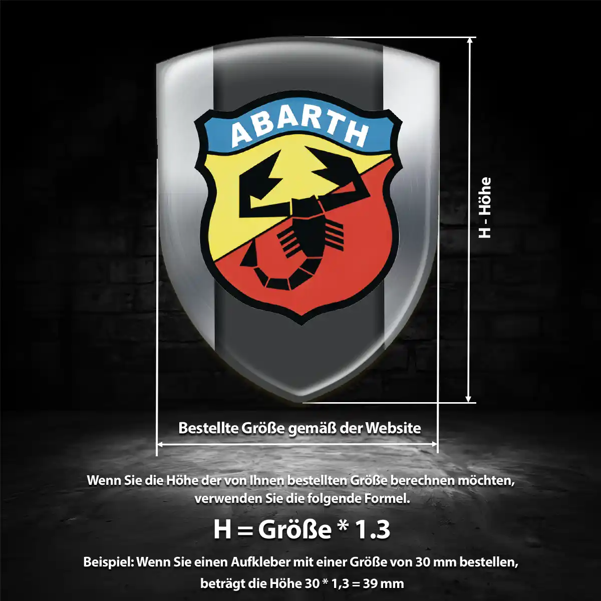 Abarth Aufkleber 3D Gel Emblem Exterieurdesign