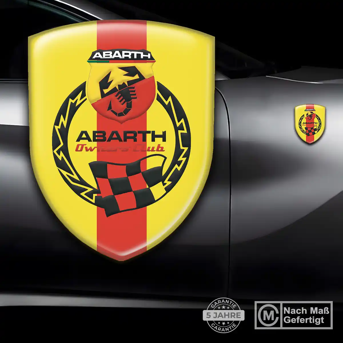 Abarth Aufkleber 3D Gel Emblem Höchste Qualität