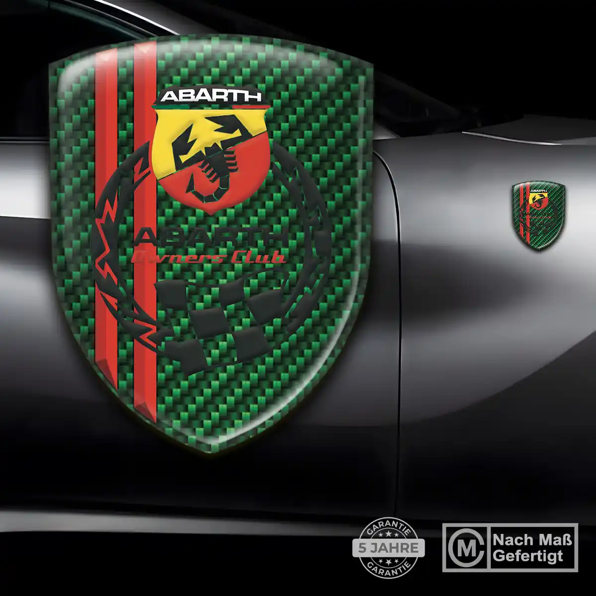 Abarth Aufkleber 3D Gel Emblem Hochwertiges Harz
