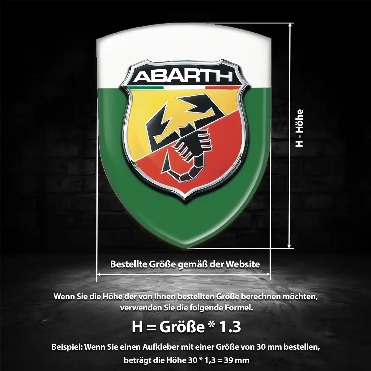 Abarth Aufkleber 3D Gel Emblem Limitierte Auflage