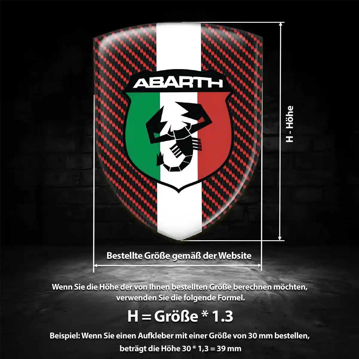 Abarth Aufkleber 3D Gel Emblem Markenedition