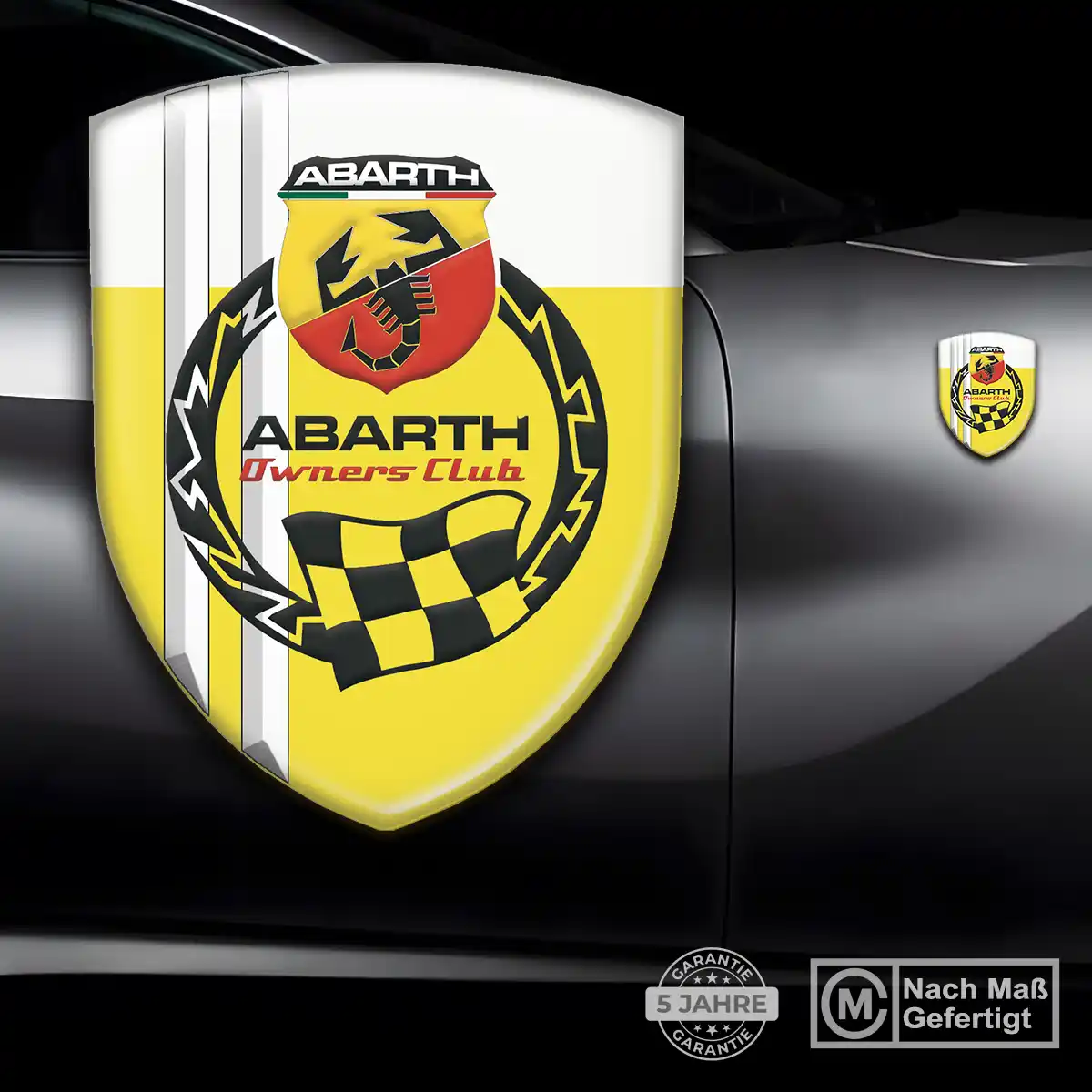 Abarth Aufkleber 3D Gel Emblem Modernes Design