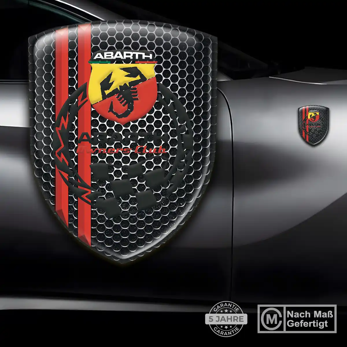 Abarth Aufkleber 3D Gel Emblem Premiumqualität