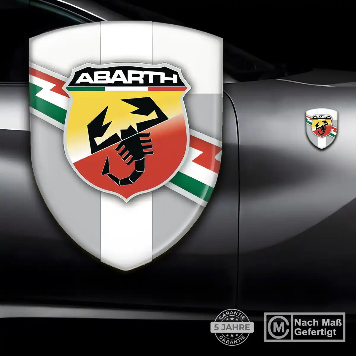 Abarth Aufkleber 3D Gel Embleme Anspruchsvolles Design