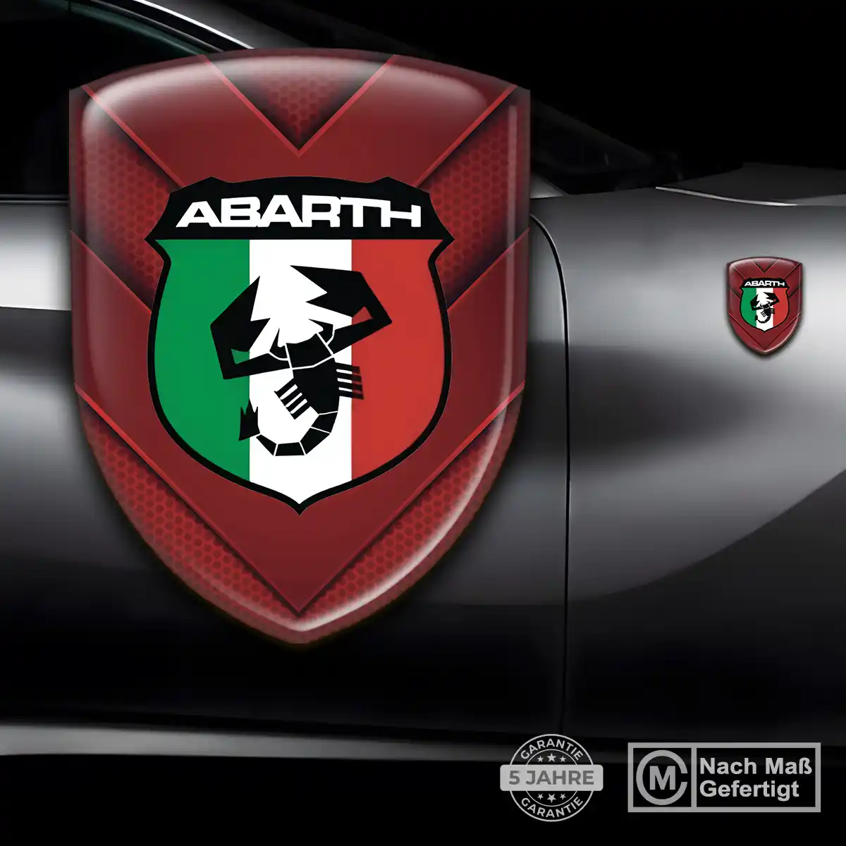 Abarth Aufkleber 3D Gel Embleme Ausdrucksstarkes Design