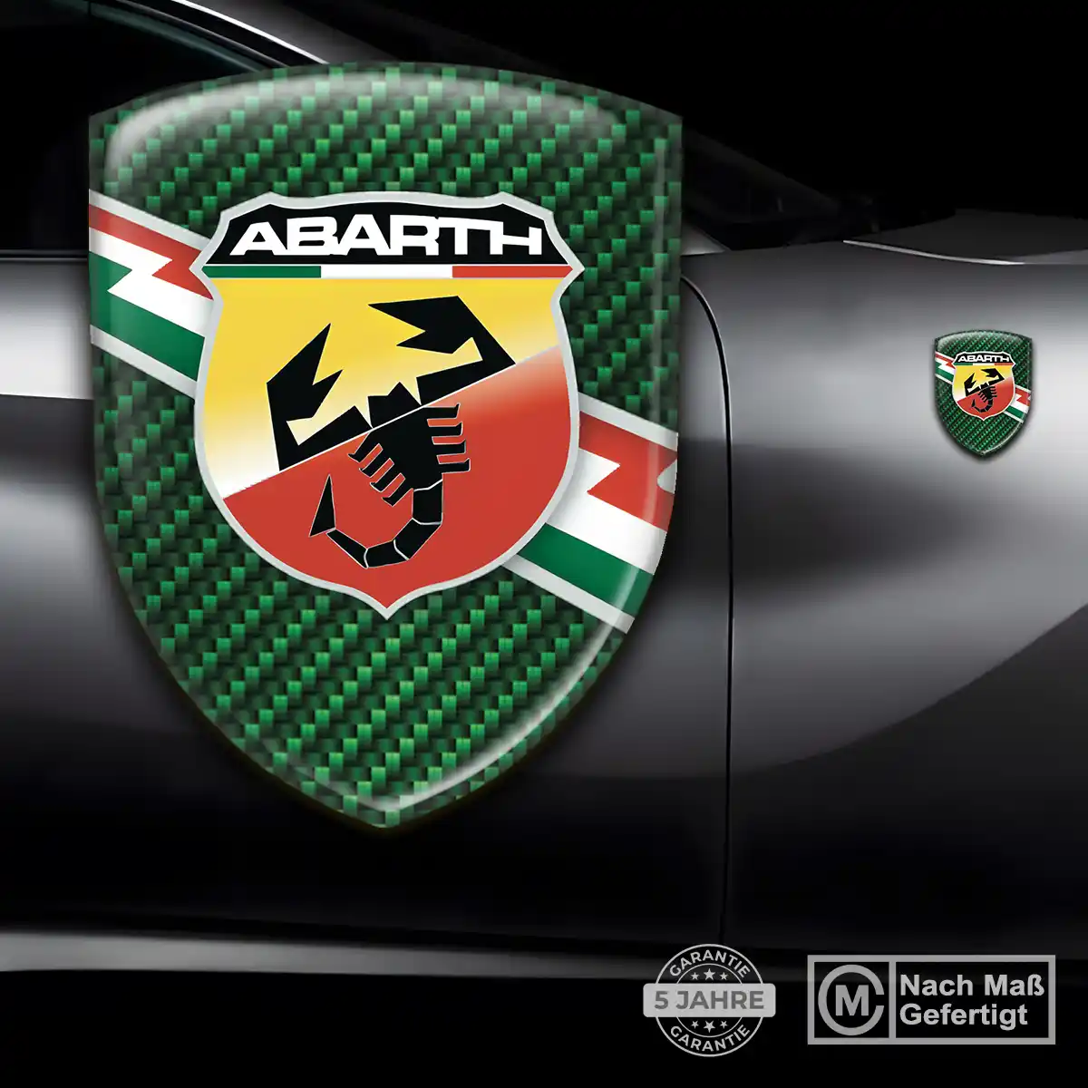 Abarth Aufkleber 3D Gel Embleme Auto Edles Design
