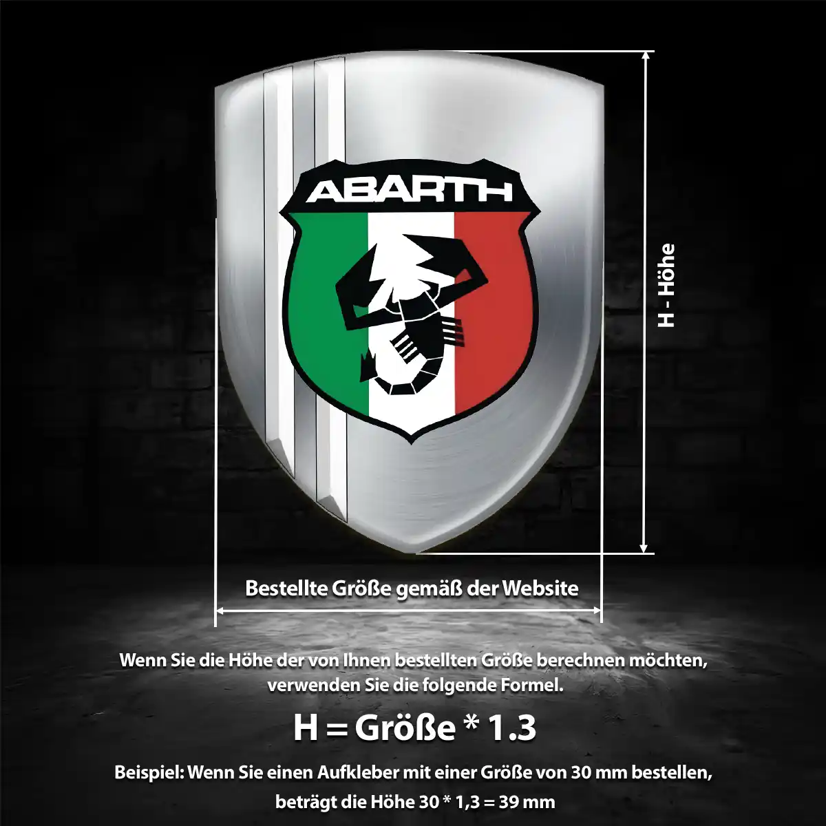 Abarth Aufkleber 3D Gel Embleme Auto Exterieurdesign
