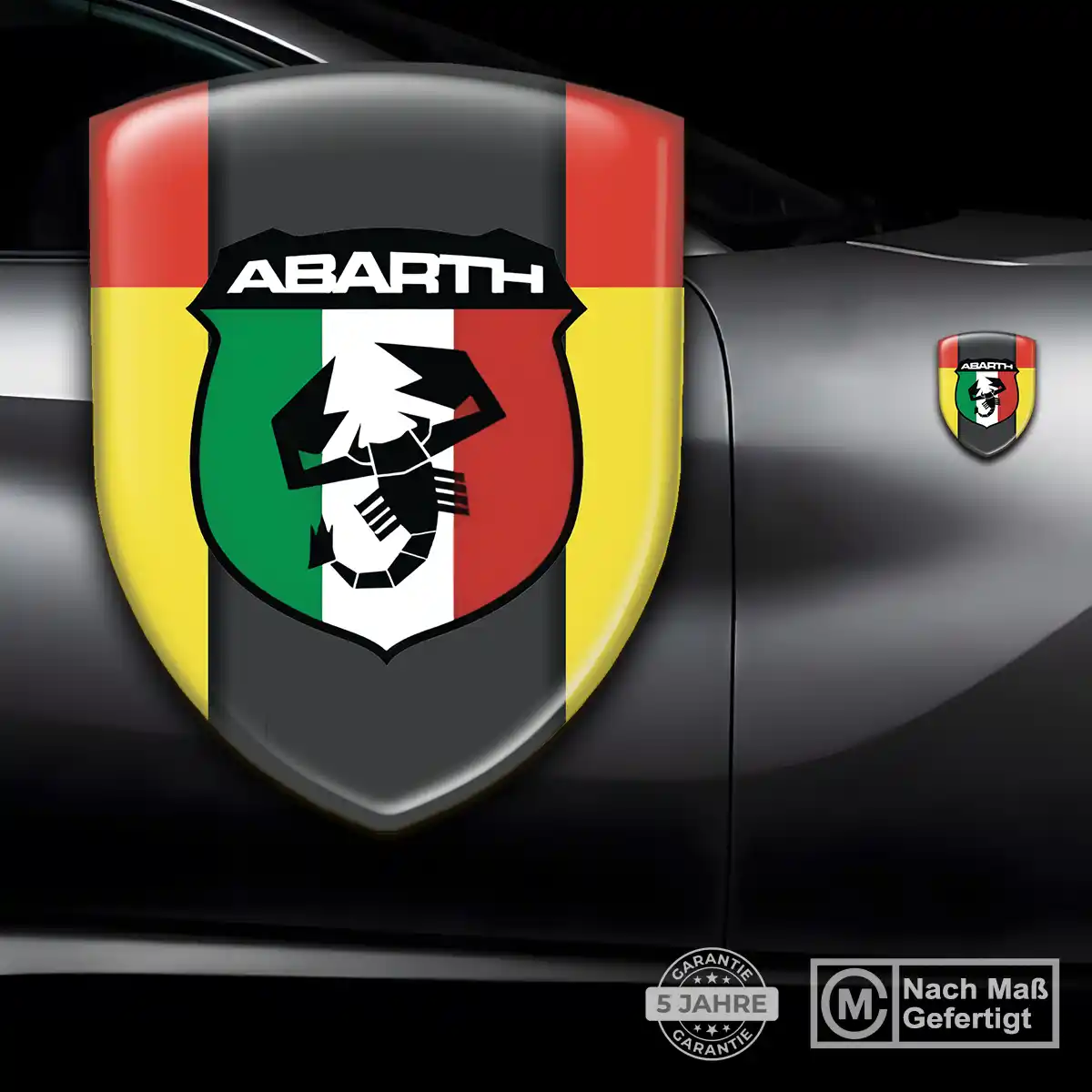 Abarth Aufkleber 3D Gel Embleme Auto Höchste Qualität