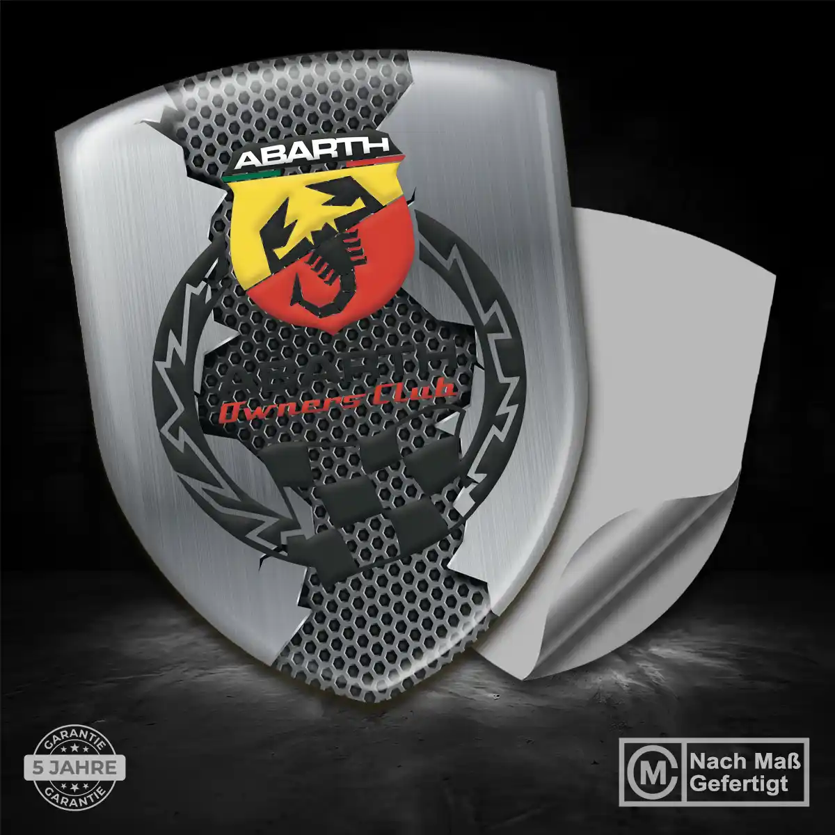 Abarth Aufkleber 3D Gel Embleme Auto Hochwertiges Harz