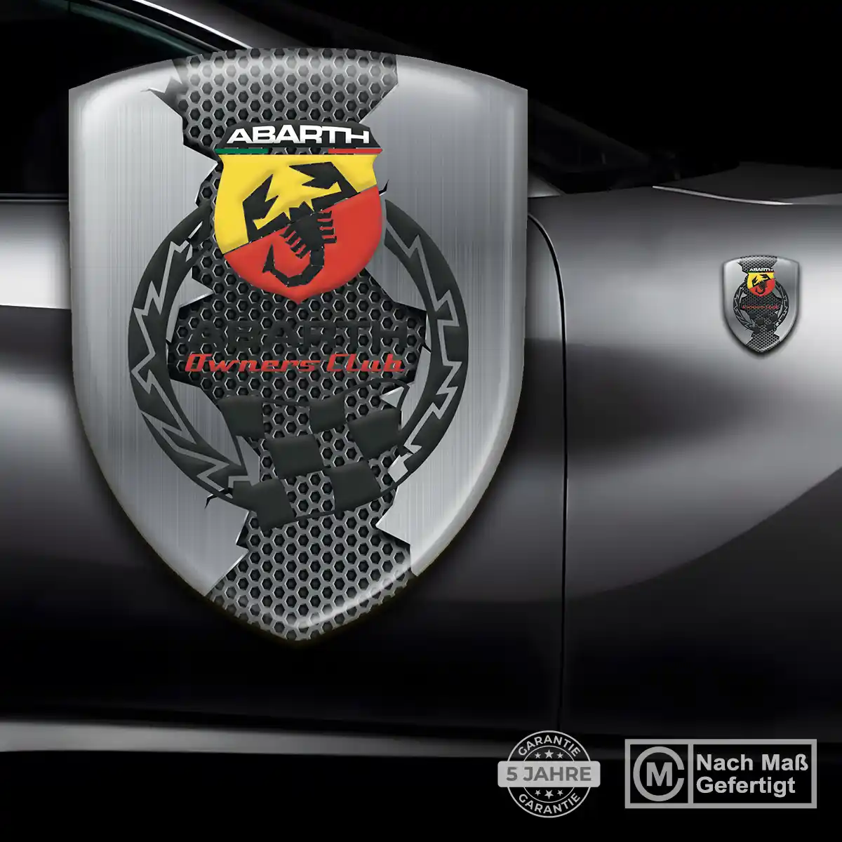 Abarth Aufkleber 3D Gel Embleme Auto Hochwertiges Harz