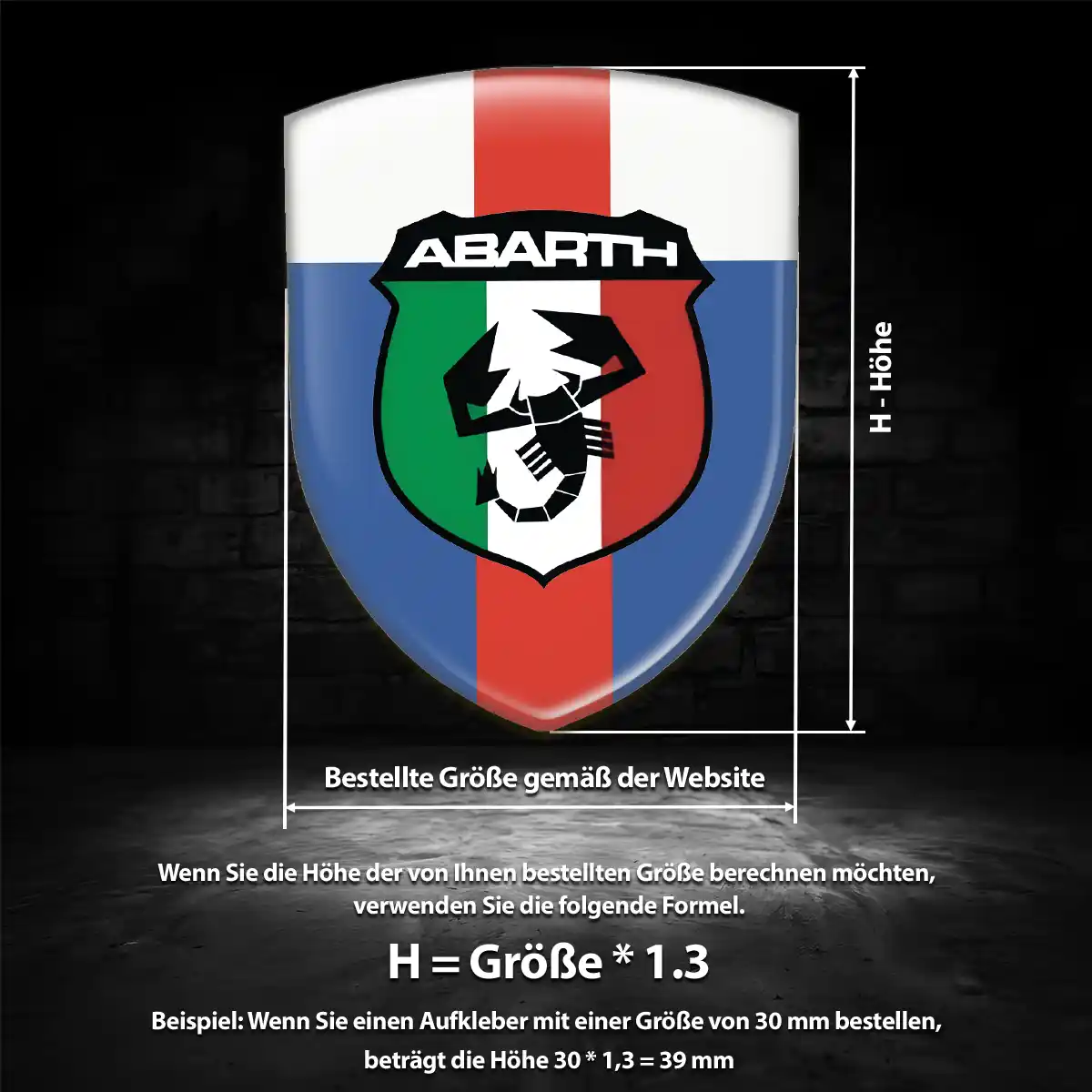 Abarth Aufkleber 3D Gel Embleme Auto Hohe Qualität