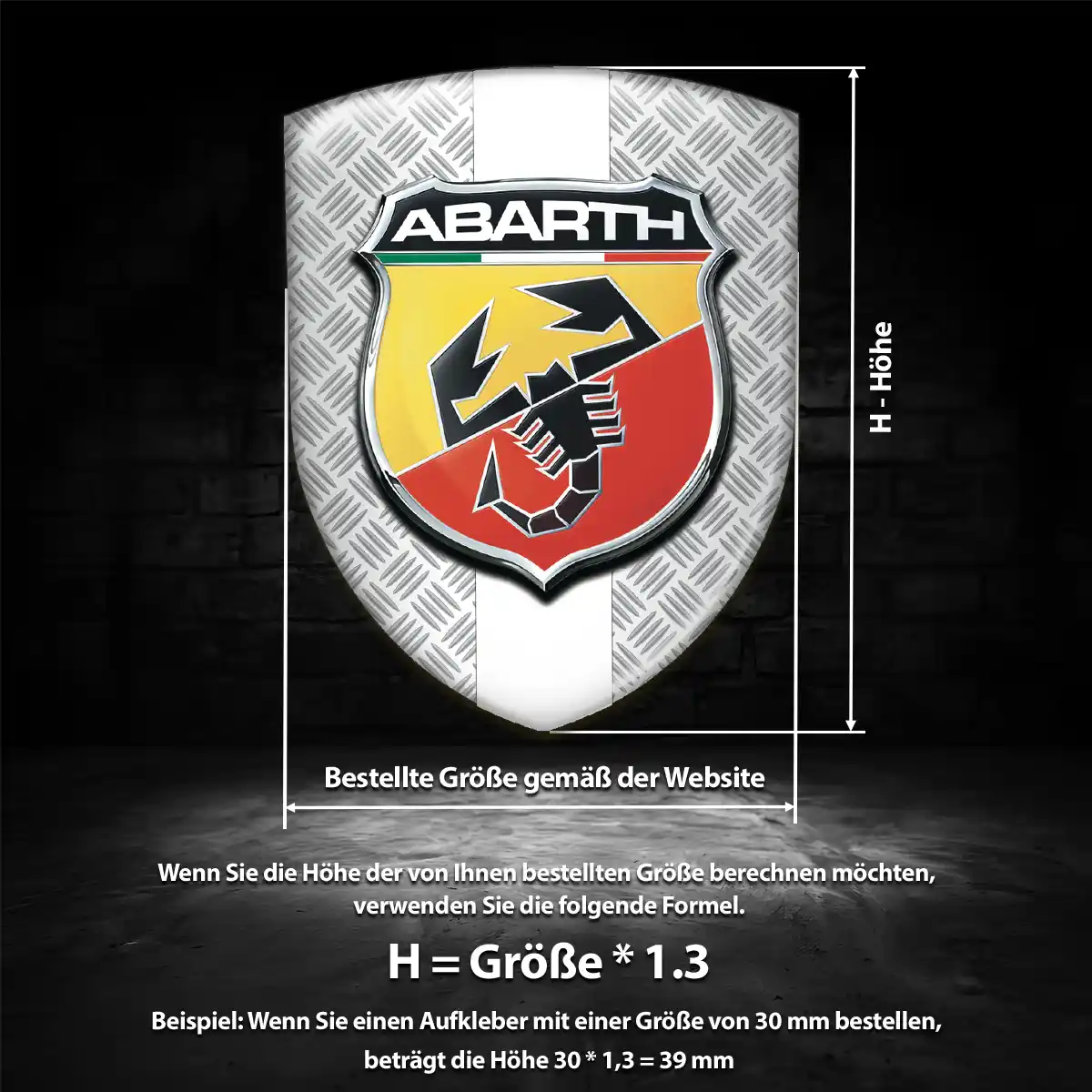 Abarth Aufkleber 3D Gel Embleme Auto Interieurdesign