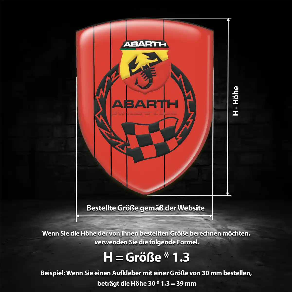 Abarth Aufkleber 3D Gel Embleme Auto Limitierte Auflage