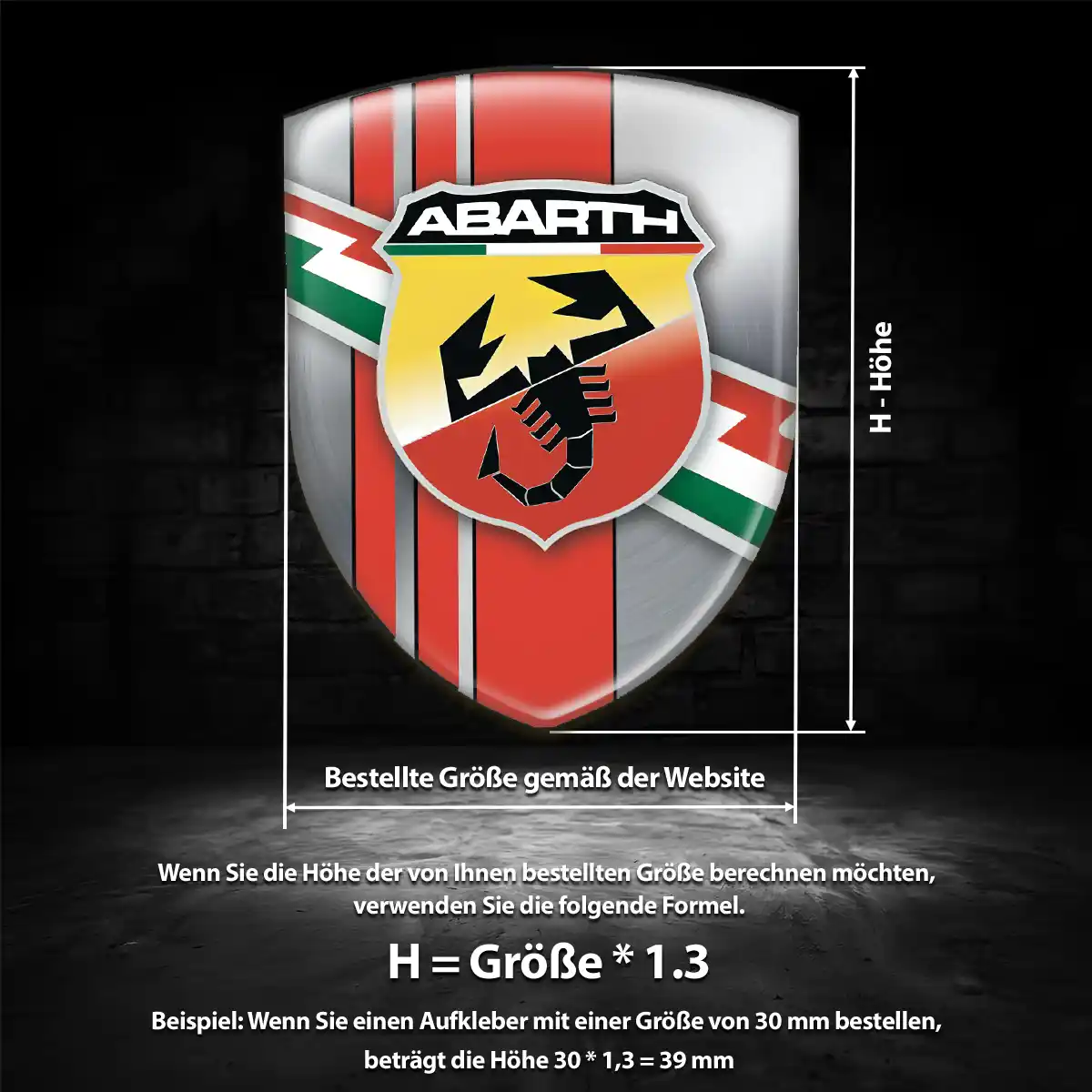 Abarth Aufkleber 3D Gel Embleme Auto Luxus-Edition