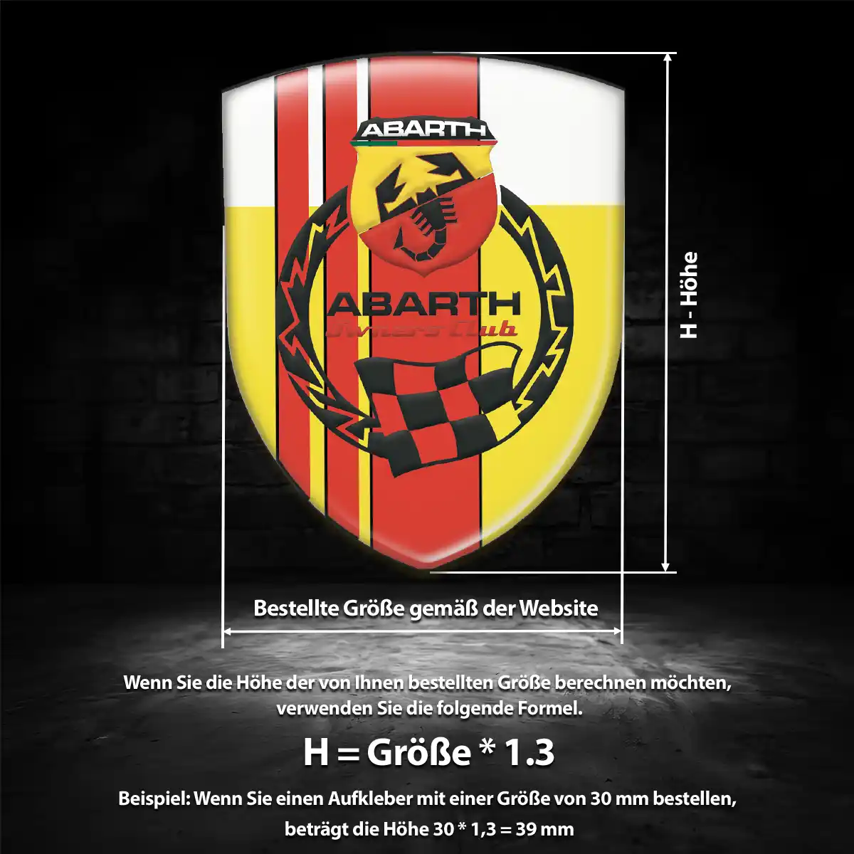 Abarth Aufkleber 3D Gel Embleme Auto Modernes Design