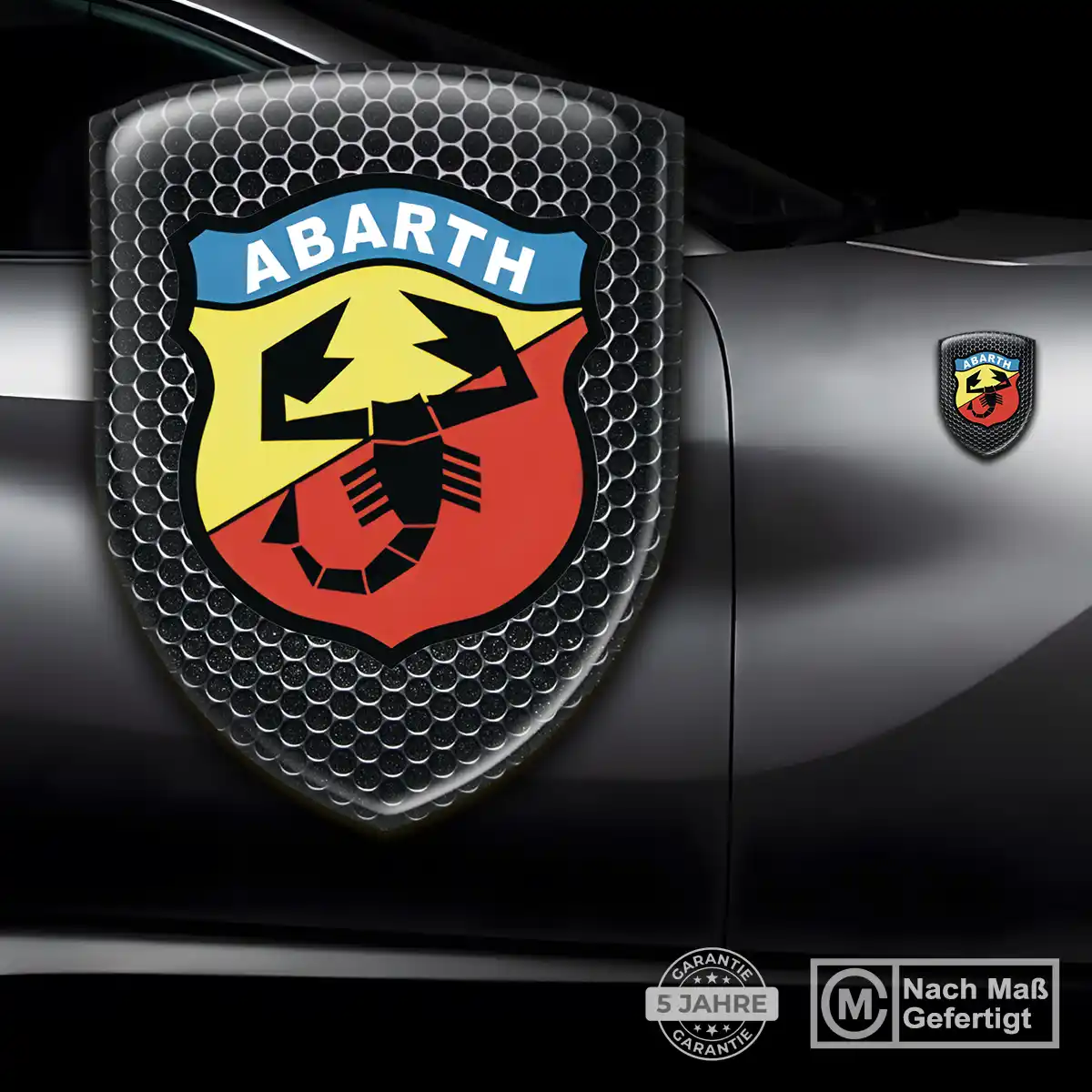 Abarth Aufkleber 3D Gel Embleme Auto Premiumqualität