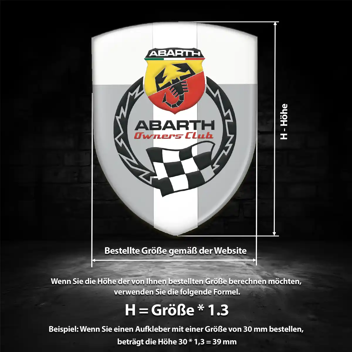 Abarth Aufkleber 3D Gel Embleme Auto Spitzenqualität