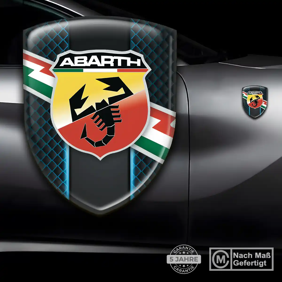 Abarth Aufkleber 3D Gel Embleme Auto Stilvolles Design