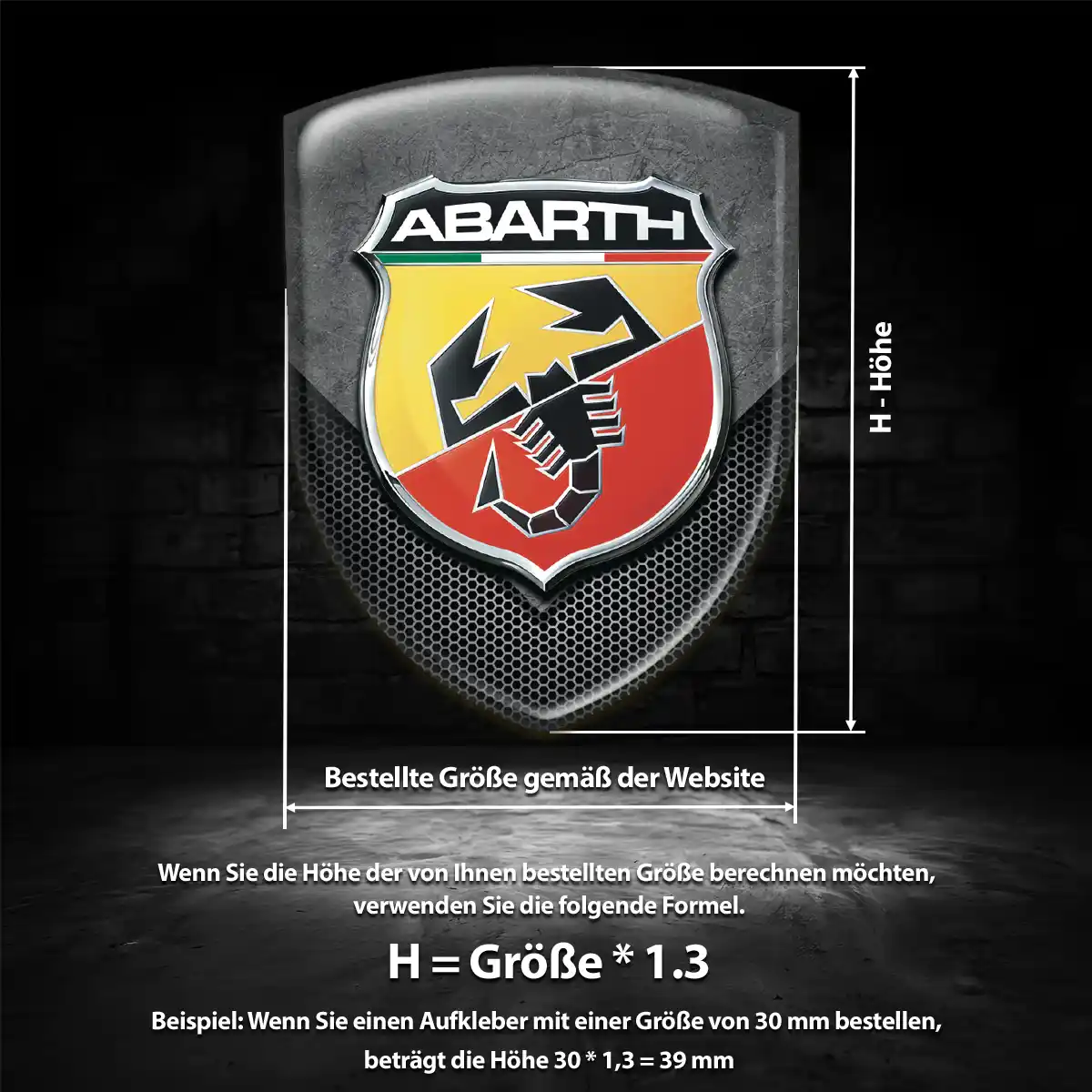 Abarth Aufkleber 3D Gel Embleme Auto Tuningfahrzeug