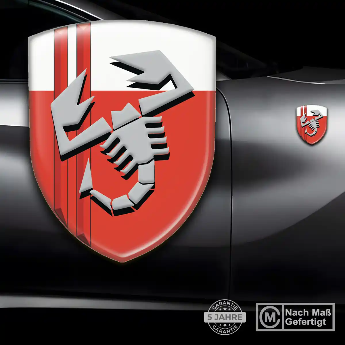 Abarth Aufkleber 3D Gel Embleme Überzeugende Qualität