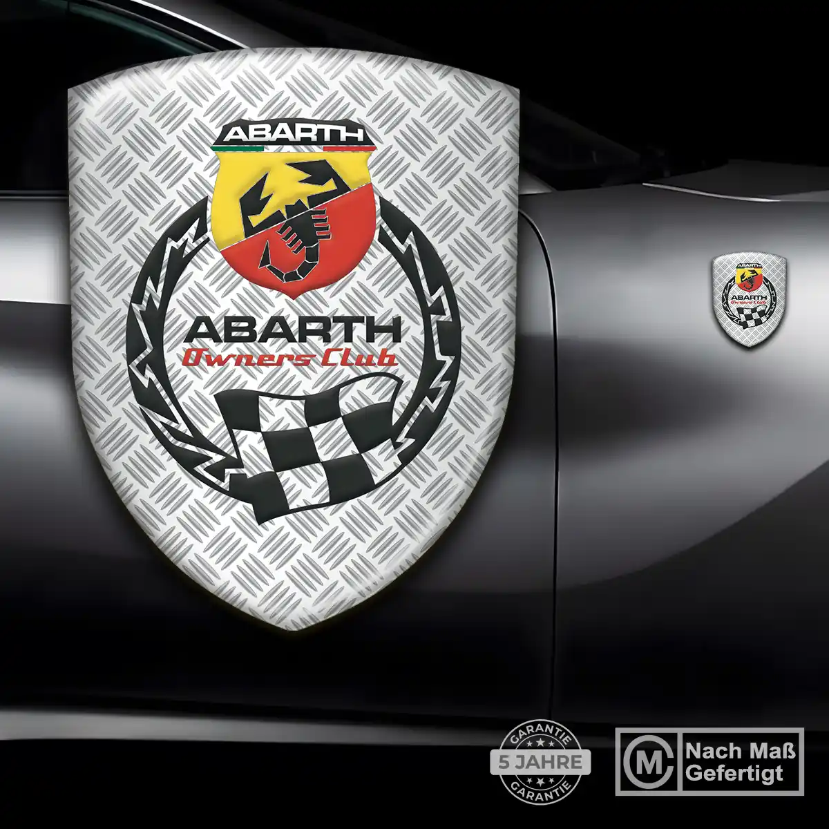 Abarth Aufkleber 3D Gel Embleme Edles Design