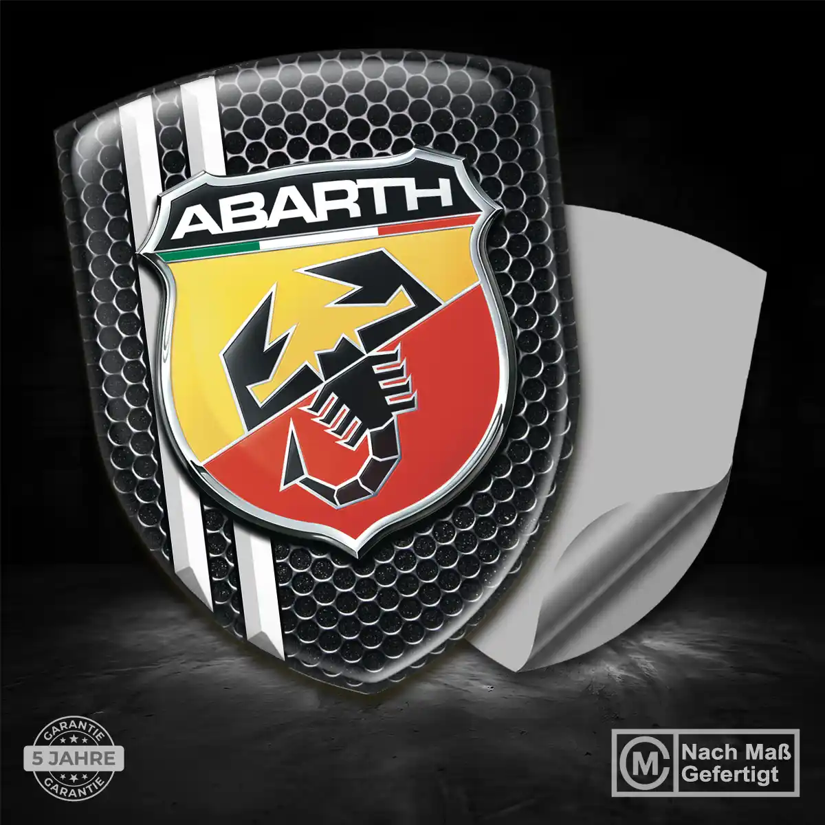 Abarth Aufkleber 3D Gel Embleme Elegantes Design