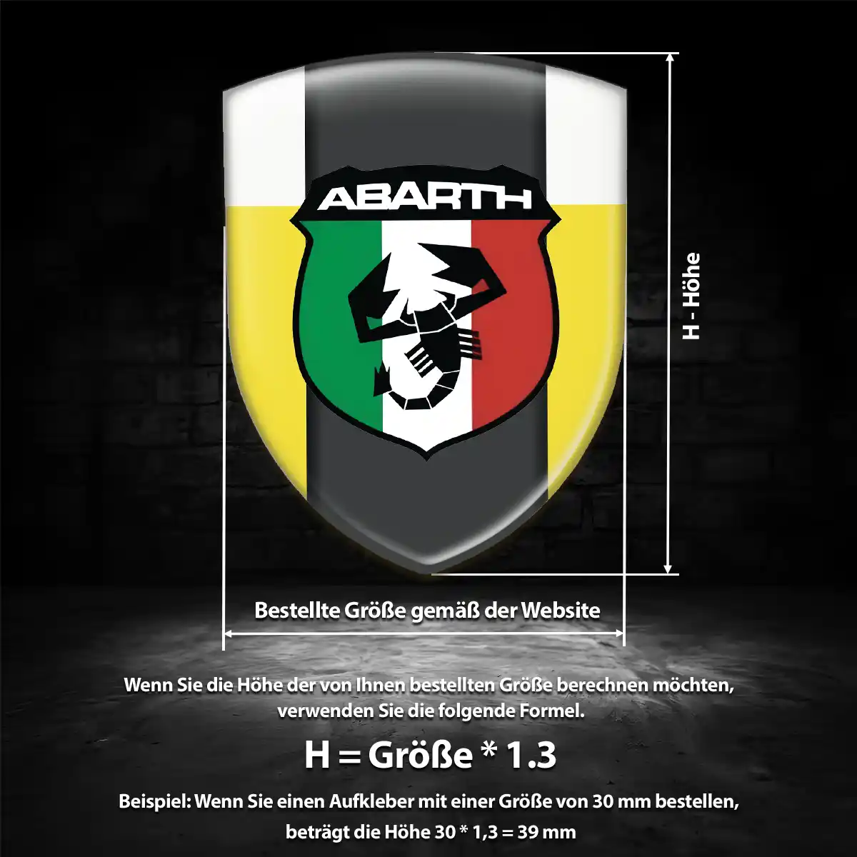 Abarth Aufkleber 3D Gel Embleme Exterieurdesign