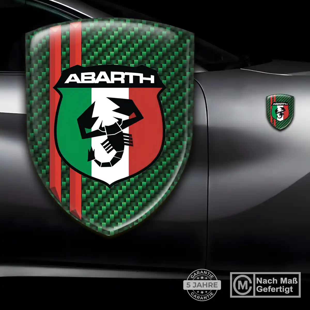 Abarth Aufkleber 3D Gel Embleme Höchste Qualität