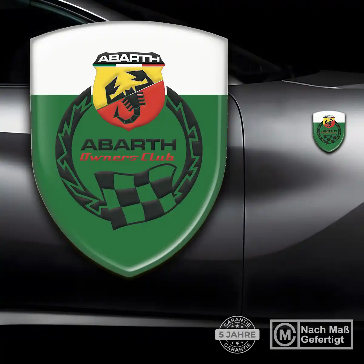 Abarth Aufkleber 3D Gel Embleme Hohe Qualität