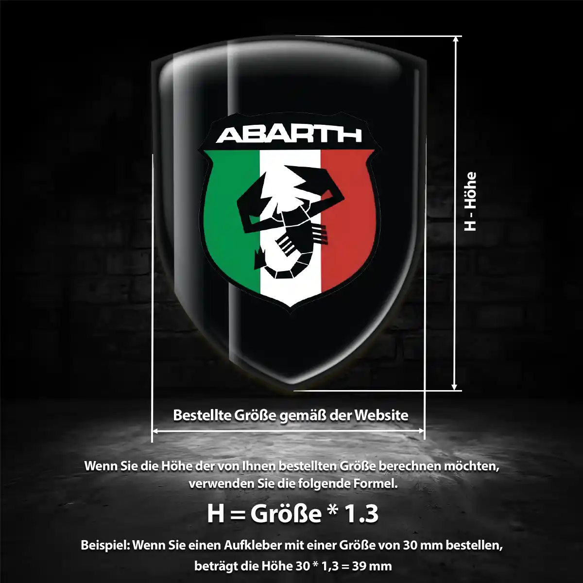 Abarth Aufkleber 3D Gel Embleme Modernes Design