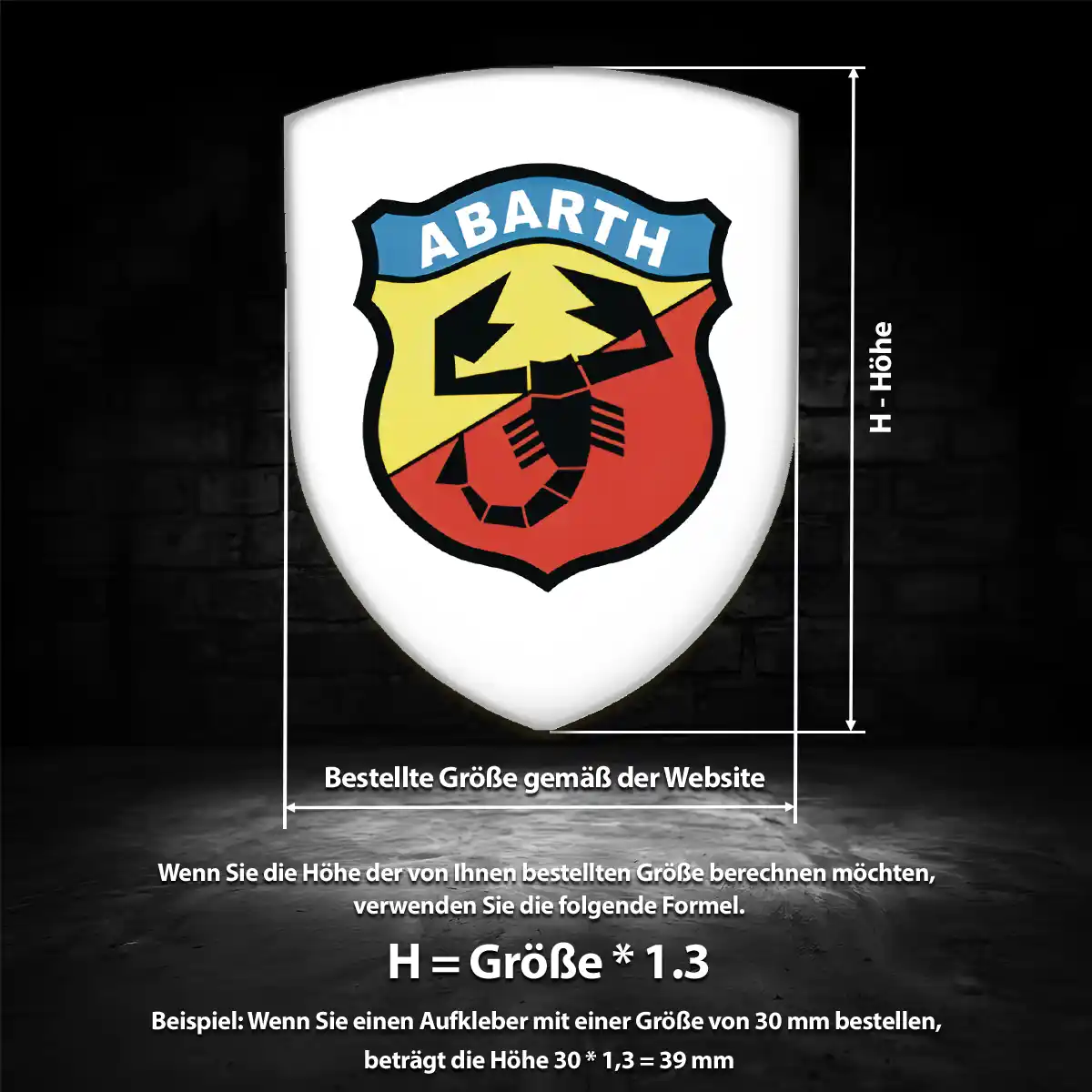 Abarth Aufkleber 3D Gel Embleme Premium-Edition