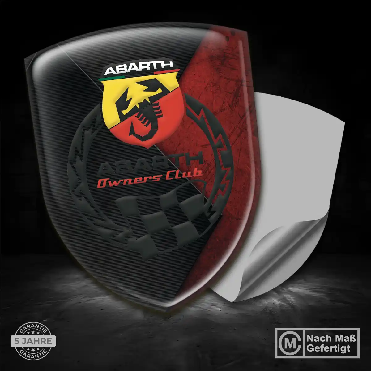 Abarth Aufkleber 3D Gel Embleme Premiumqualität