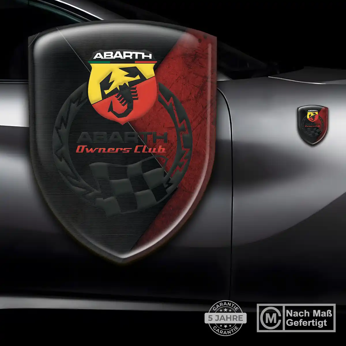 Abarth Aufkleber 3D Gel Embleme Premiumqualität