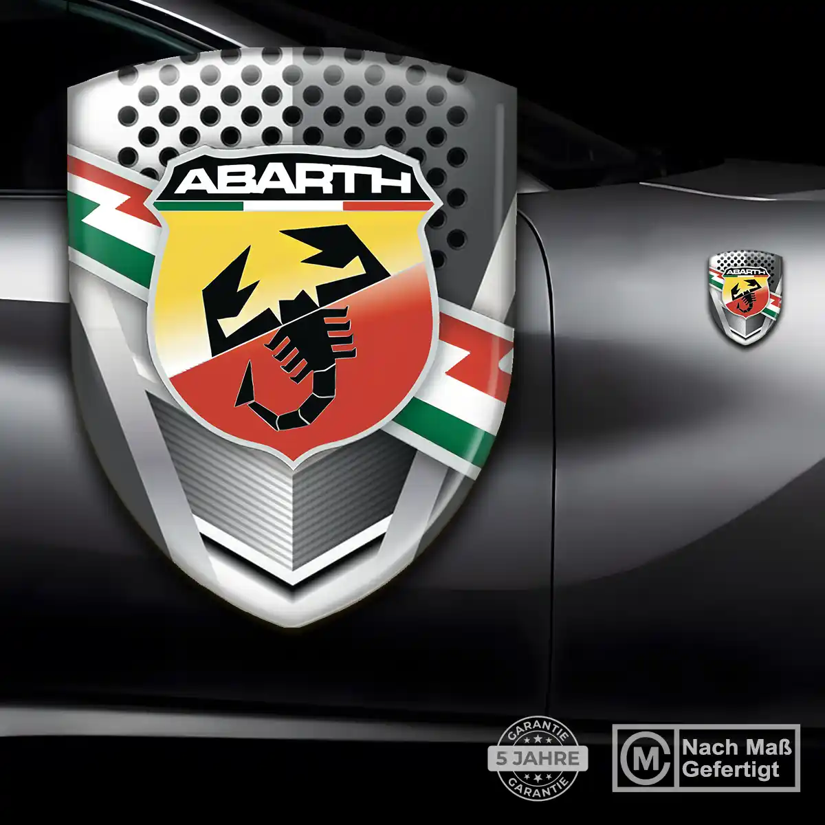 Abarth Aufkleber 3D Gel Embleme Spitzenqualität