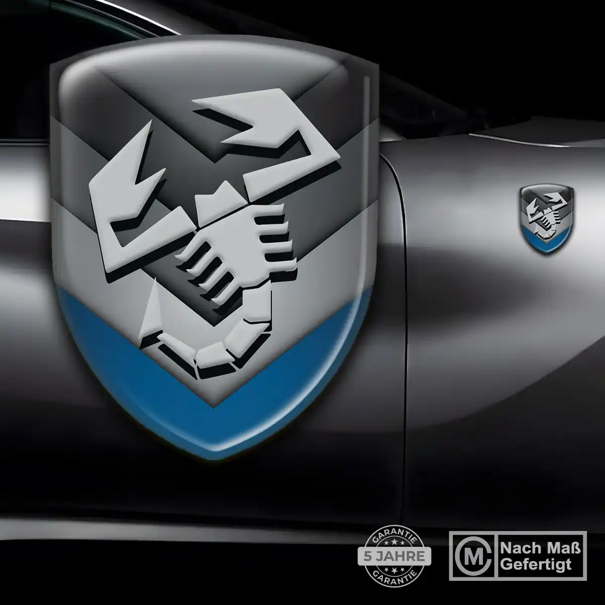 Abarth Aufkleber 3D Gel Embleme Stilvolles Design