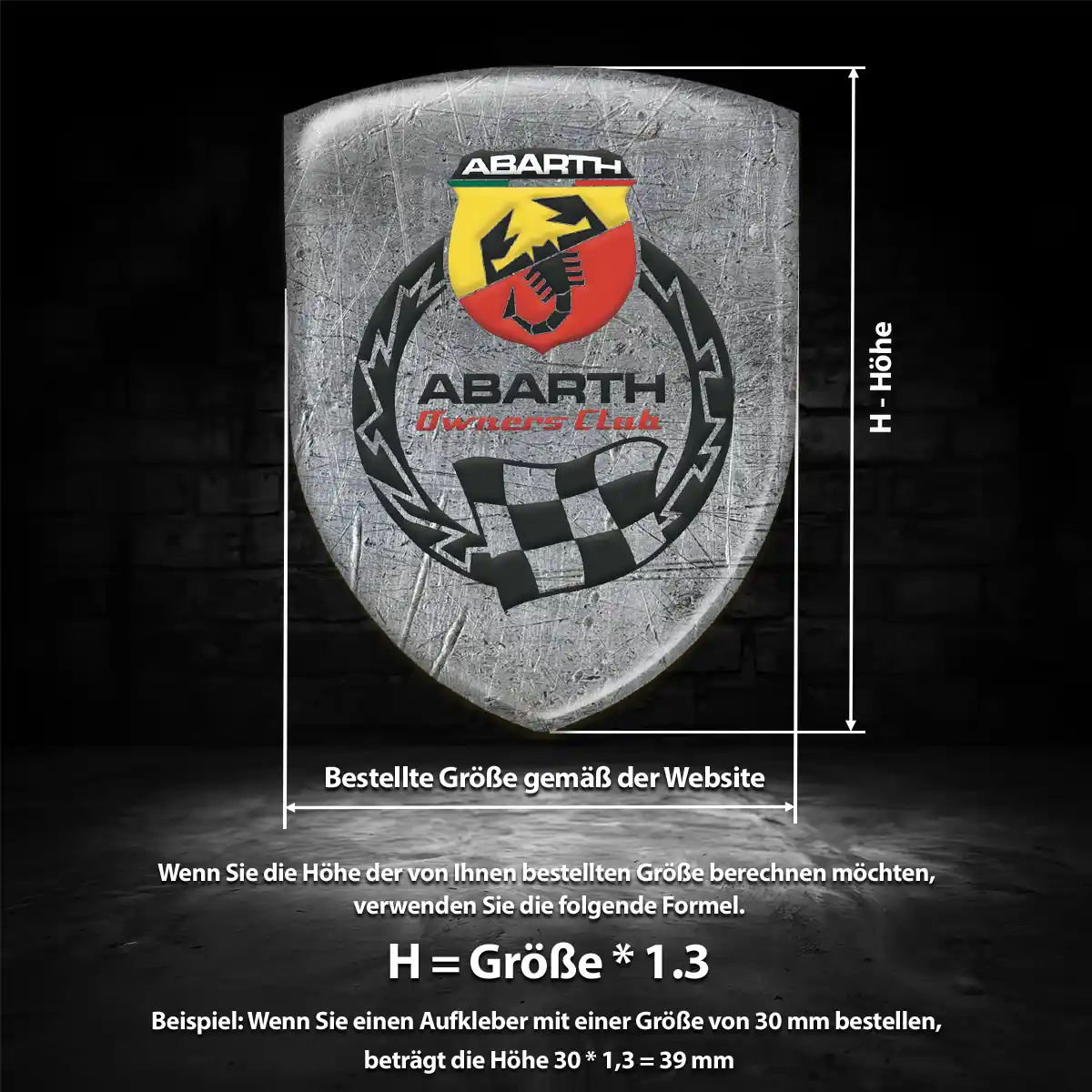Abarth Aufkleber 3D Gel Embleme Tuningfahrzeug
