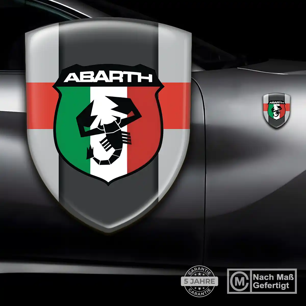 Abarth Aufkleber 3D Gel Silikon Anspruchsvolles Design