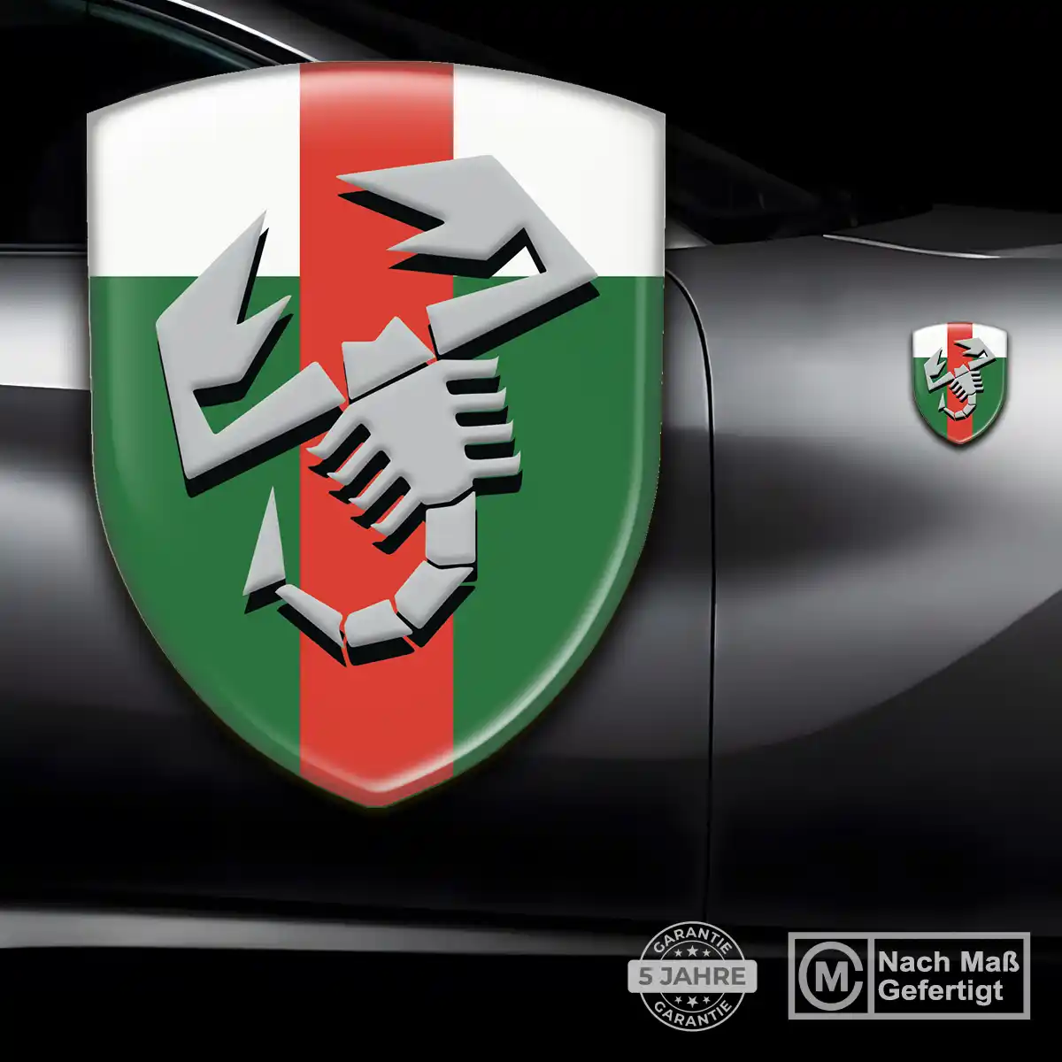Abarth Aufkleber 3D Gel Silikon Ausdrucksstarkes Design