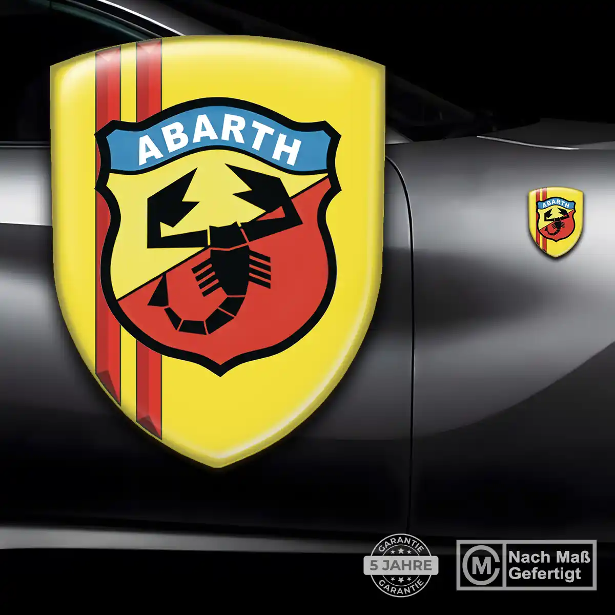 Abarth Aufkleber 3D Gel Silikon Auto Edles Design
