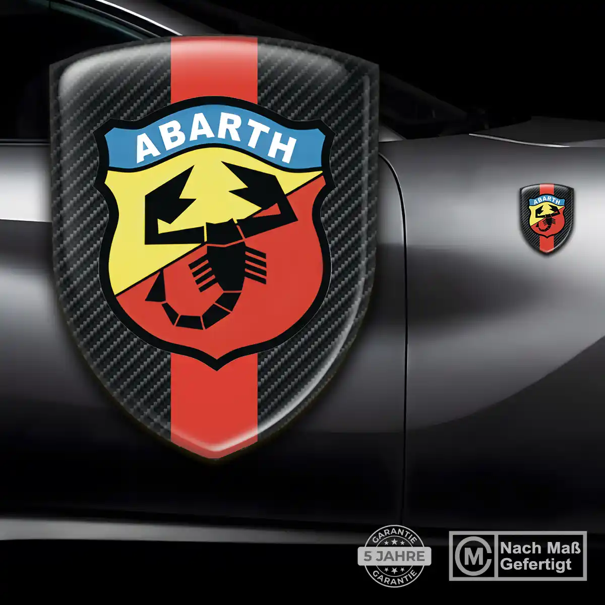 Abarth Aufkleber 3D Gel Silikon Auto Elegantes Design