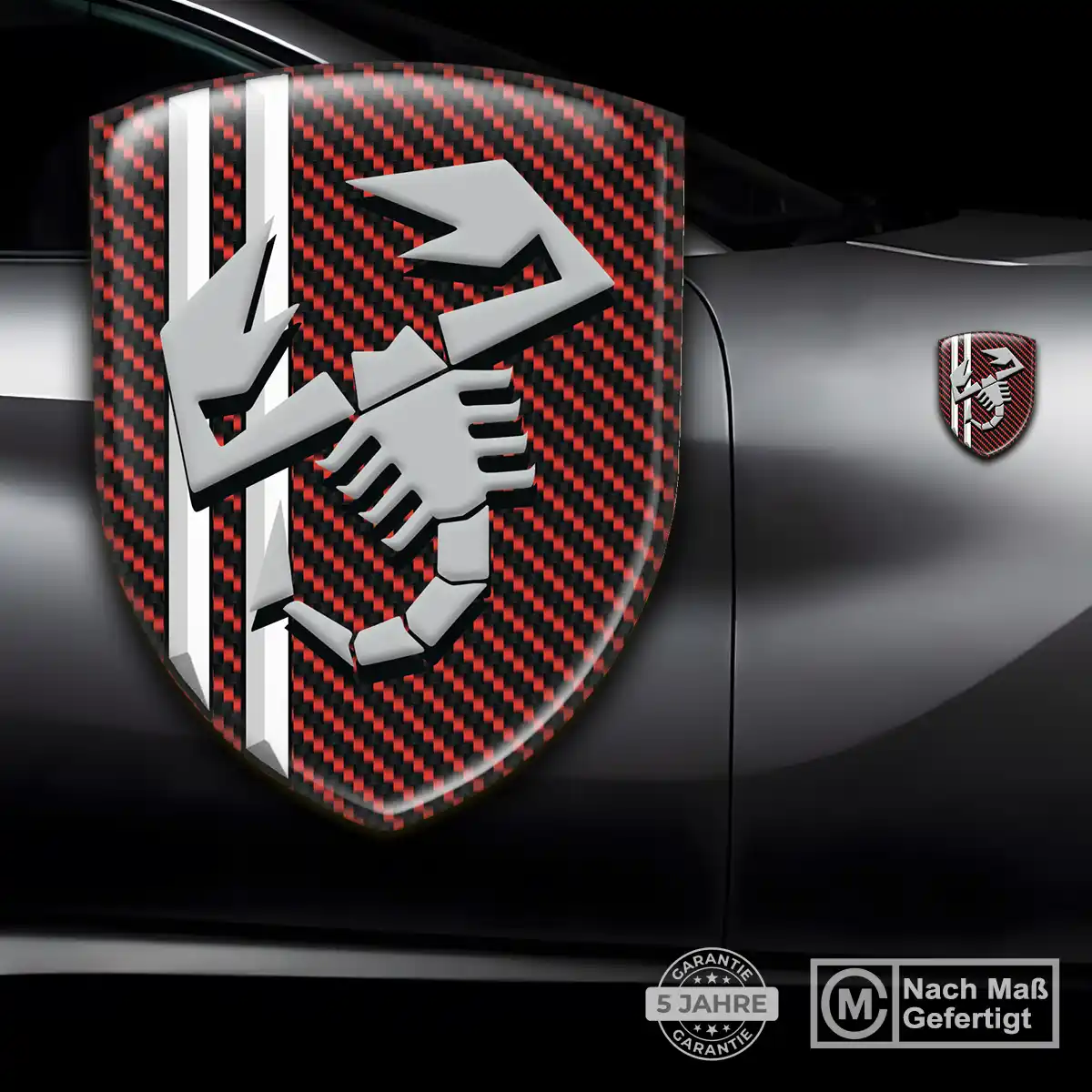Abarth Aufkleber 3D Gel Silikon Auto Exterieurdesign