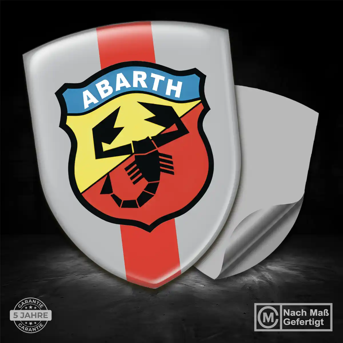 Abarth Aufkleber 3D Gel Silikon Auto Höchste Qualität