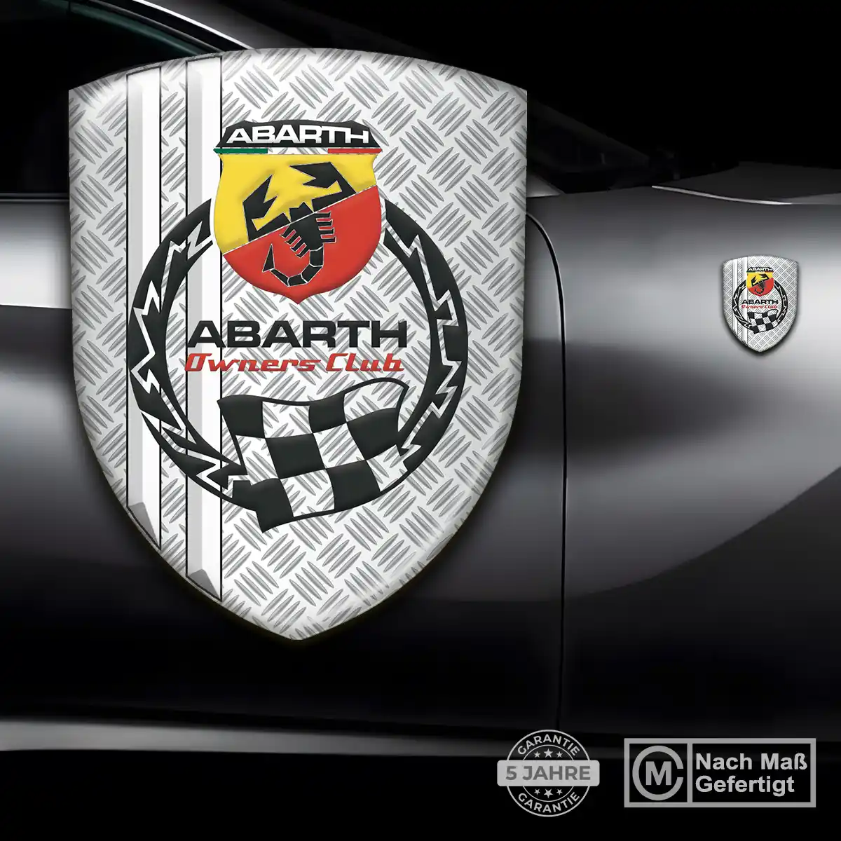 Abarth Aufkleber 3D Gel Silikon Auto Hohe Qualität
