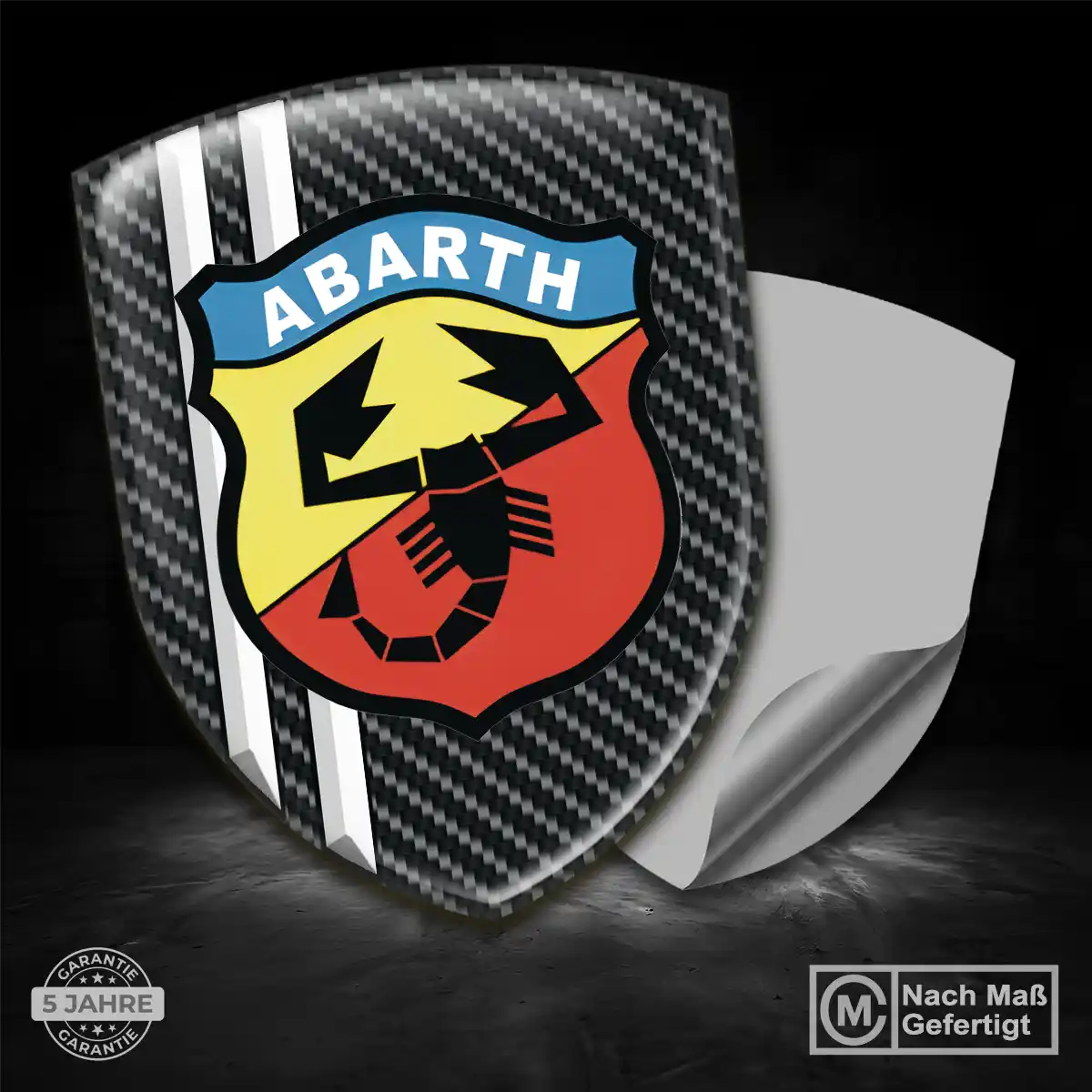 Abarth Aufkleber 3D Gel Silikon Auto Interieurdesign
