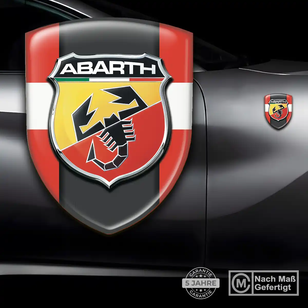 Abarth Aufkleber 3D Gel Silikon Auto Luxus-Edition