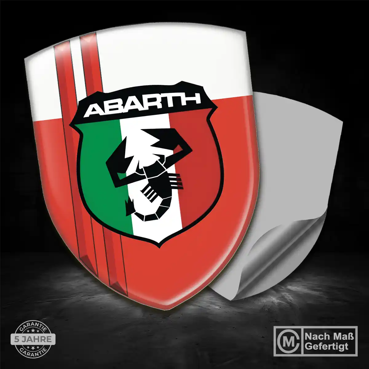 Abarth Aufkleber 3D Gel Silikon Auto Markenedition