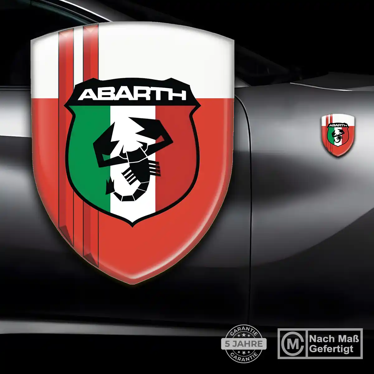 Abarth Aufkleber 3D Gel Silikon Auto Markenedition