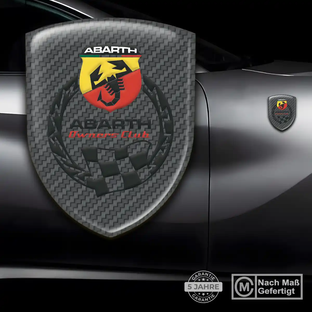 Abarth Aufkleber 3D Gel Silikon Auto Premium-Edition